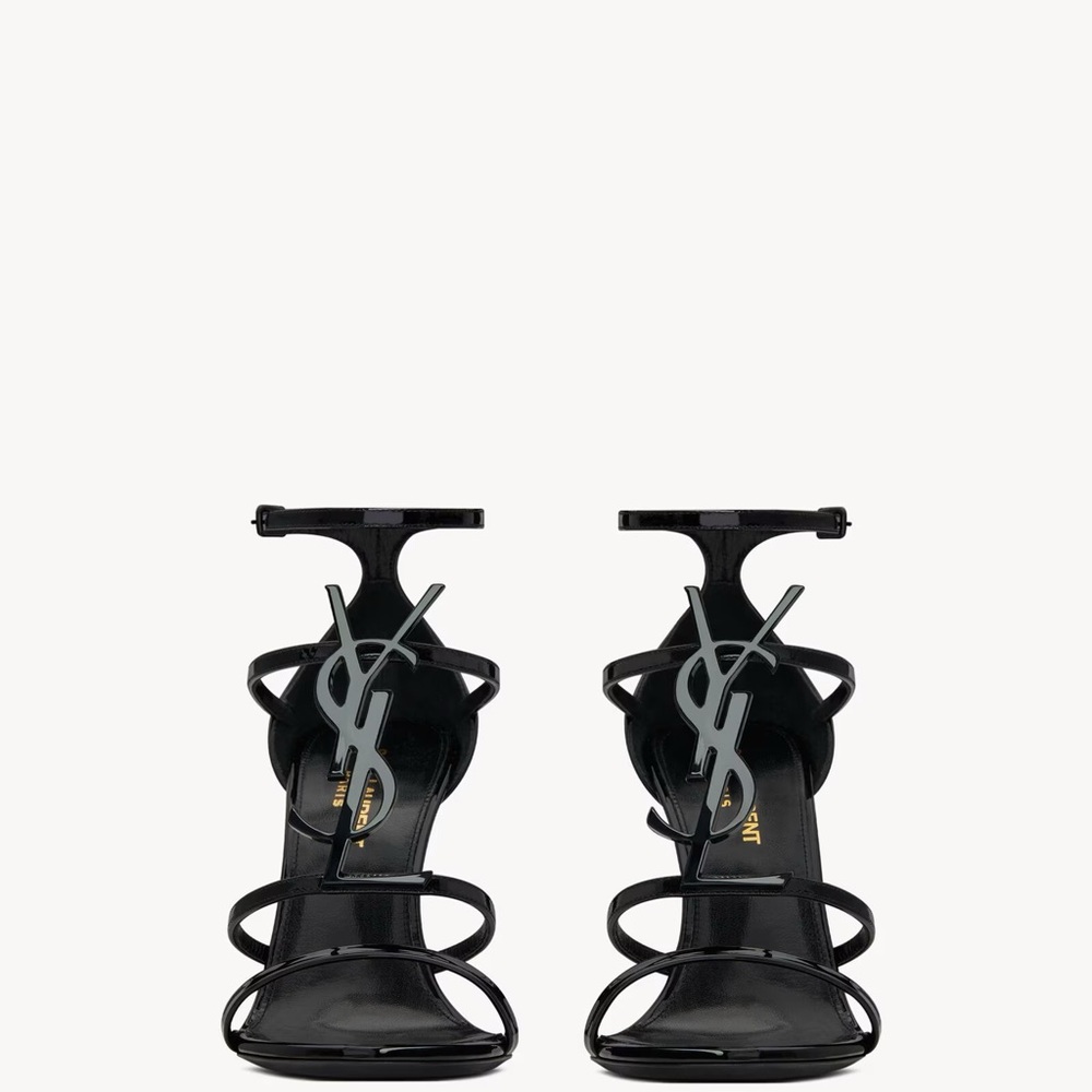 Yves Saint Laurent Black Strappy Heels